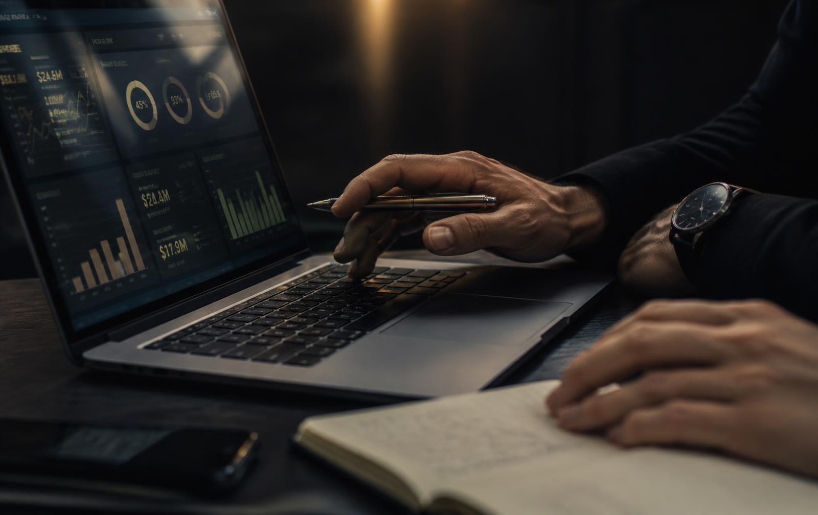 Análisis de datos de negocio en un portátil